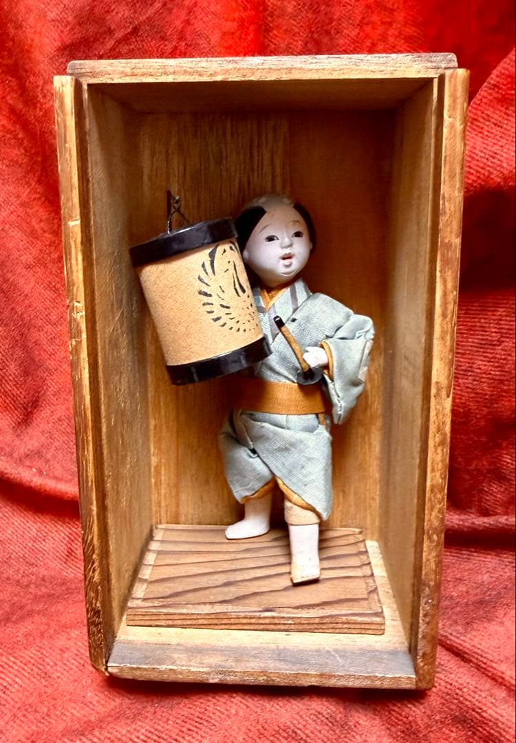 豆市松人形 日本人形 提灯 衣装人形 風俗人形