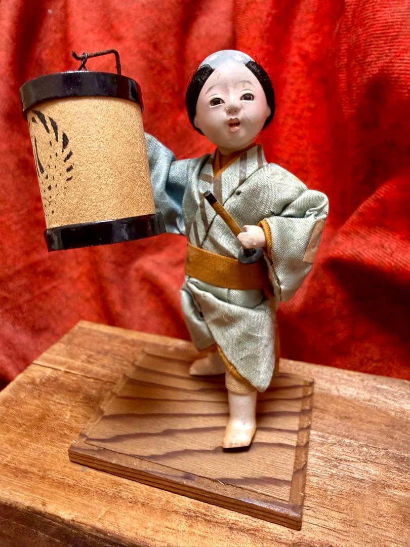 豆市松人形 日本人形 提灯 衣装人形 風俗人形