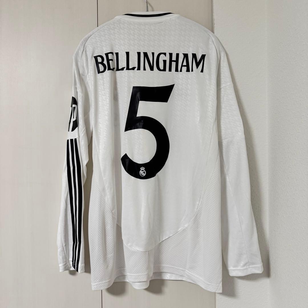 レアルマドリード 24-25 1st 長袖 ユニフォーム フルパッチ ベリンガム