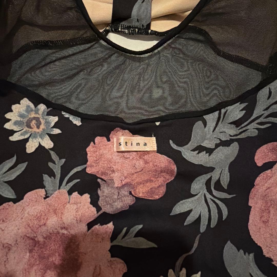 stina フラワープリント レオタード サイズP
