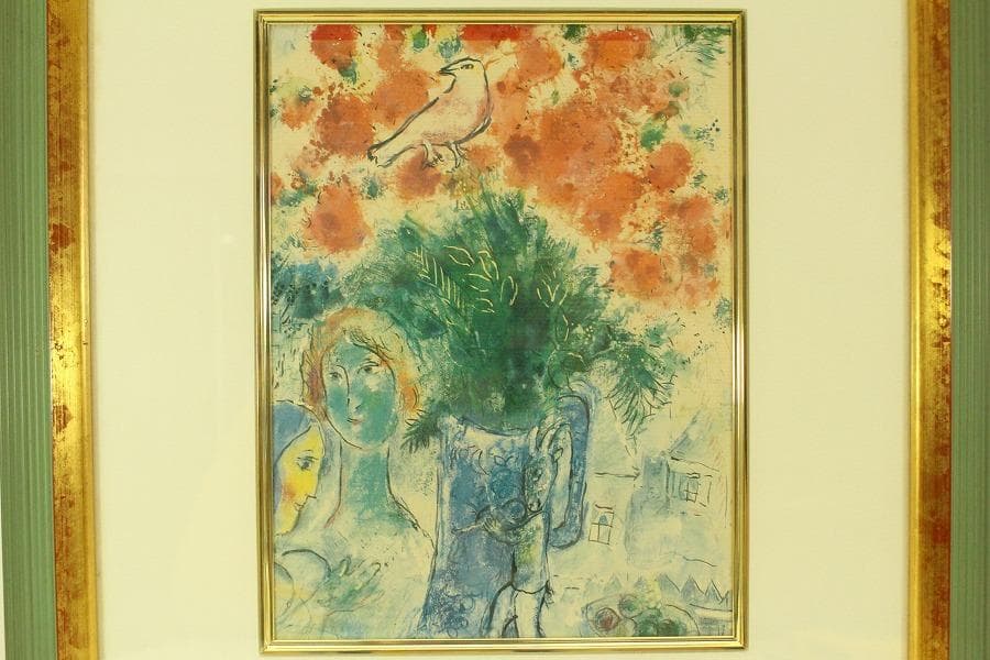 シャガール 額 工藝 室内調度 壁飾り(ZE438)