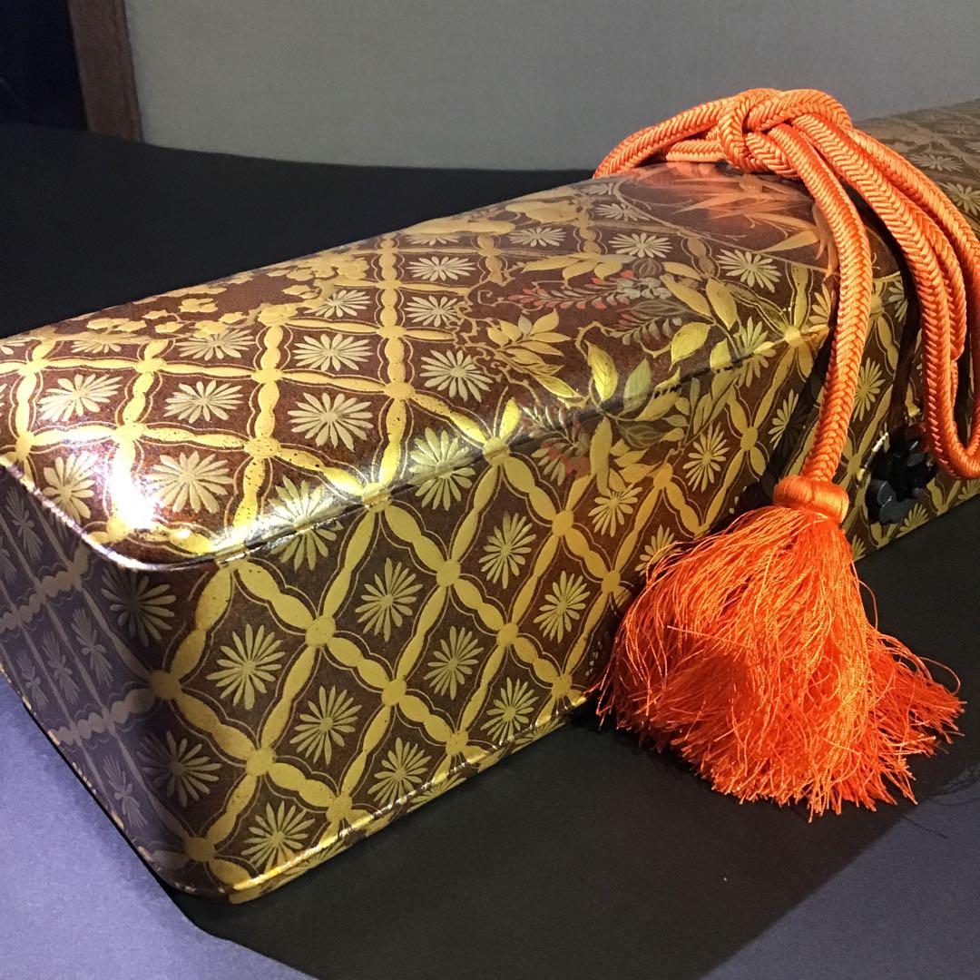 金蒔絵　松竹梅　文庫　江戸時代. Z3