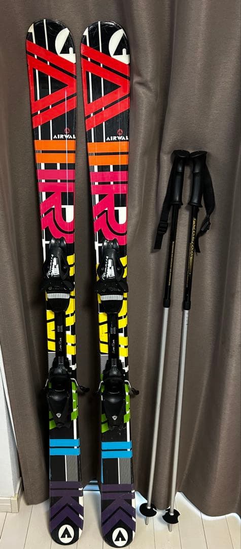 AK スキーセット マルチカラー スキーブーツ2足付 ブラックスキーセットケース