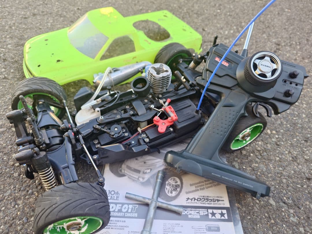 1/10タミヤ4WDエンジンバギー即走行可