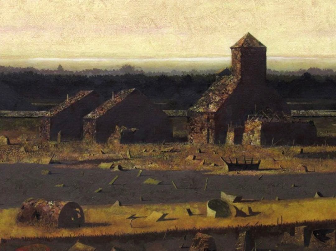 （真筆）井上秀樹　「アストルガの村にて」　油絵２０号　画集付き