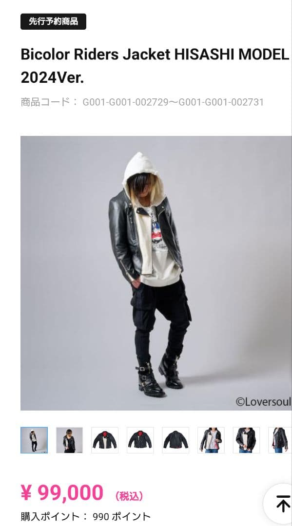 Bicolor Riders Jacket HISASHI MODELライダース