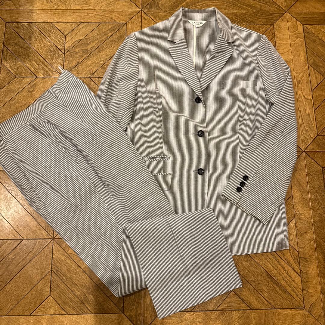 LANVIN SPORT ゴルフ ストライプスーツ 40サイズ
