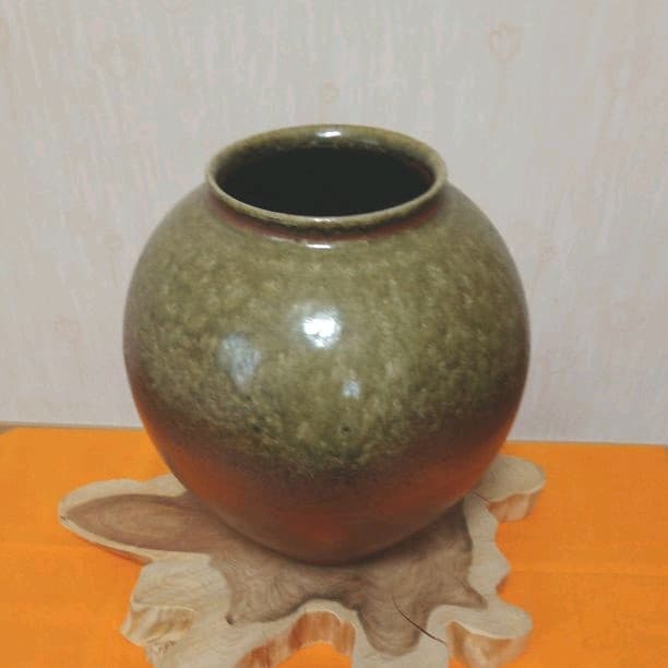 【美品】　立杭焼　(丹波焼)　壺　(花器)