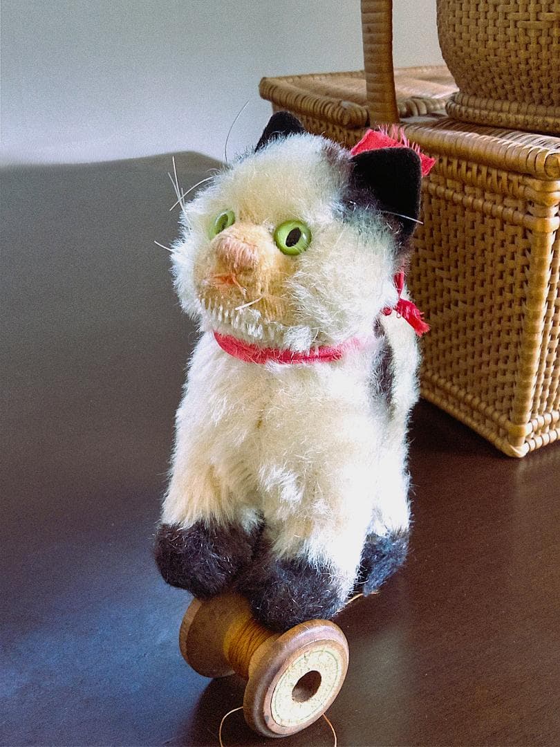 緑の眼をしたぶち猫さん　シュタイフ　ガッシー　GUSSY　ヴィンテージキャット