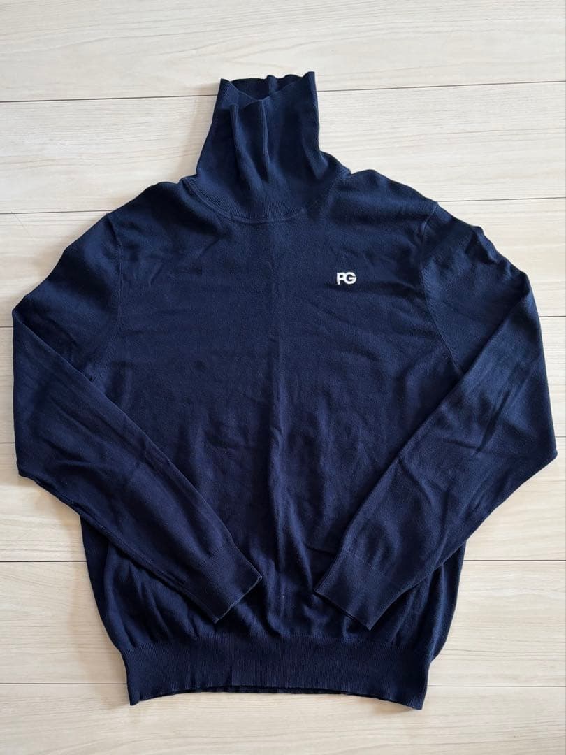 PEARLY GATES ネイビー ハイネックセーター