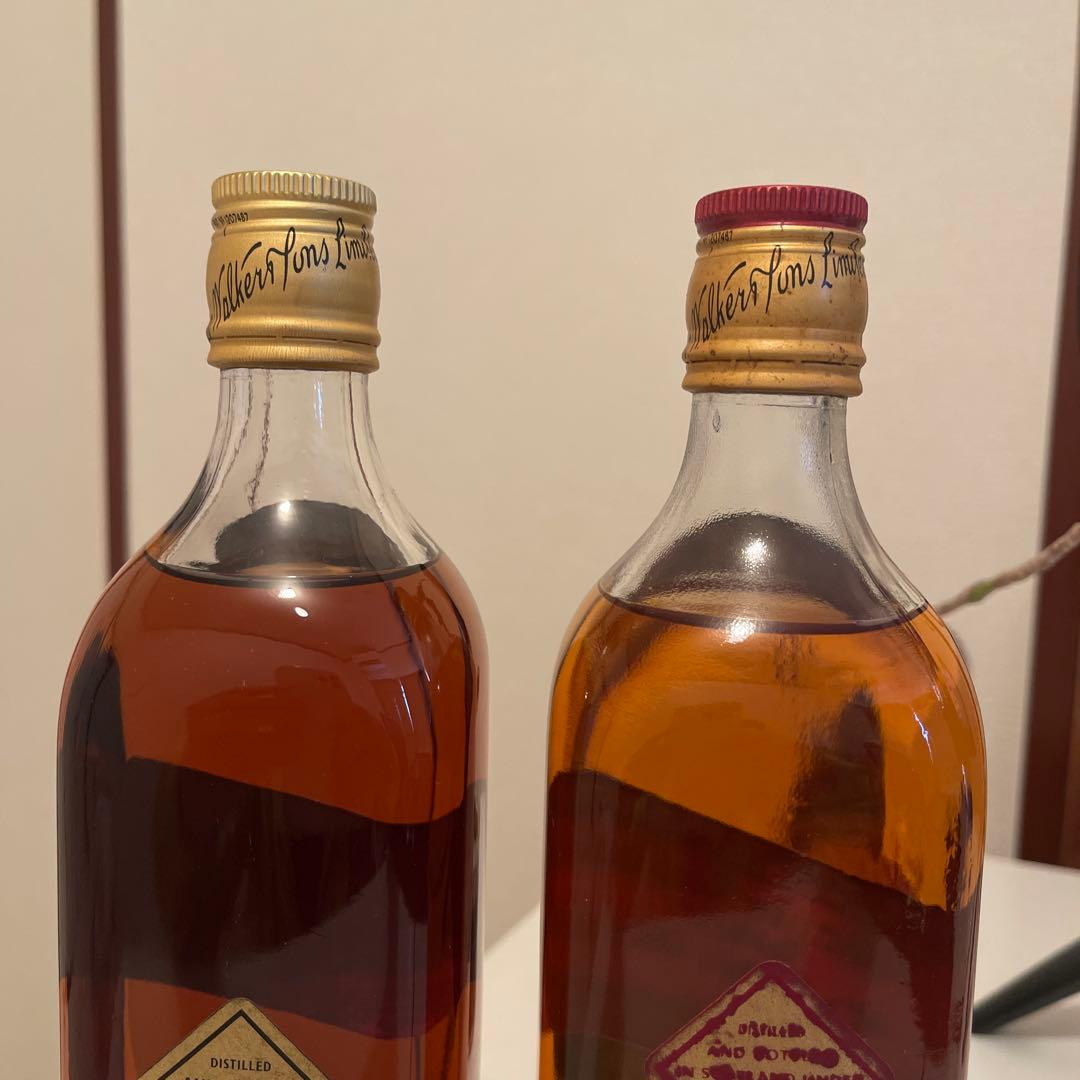 ジョニーウォーカー 特級　ブラック　レッド　70年代 白紋章　セット