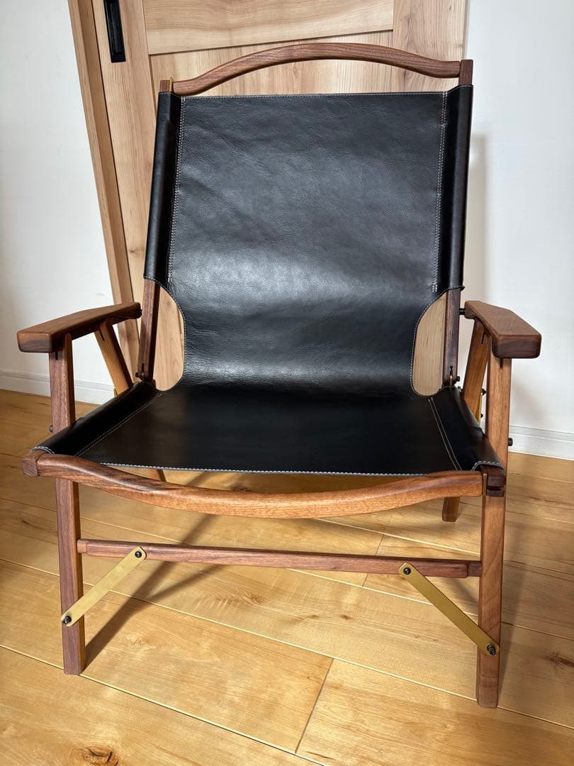 y*5様 新品未使用　コンダクターズチェア　ウォールナット　レザー　ワイド　ハイ