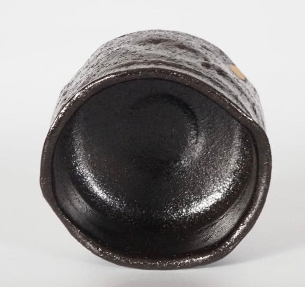 【最上位品】中島正雄　桃山陶　瀬戸黒茶碗　茶道具　共箱　共布　栞　無傷　加藤孝造