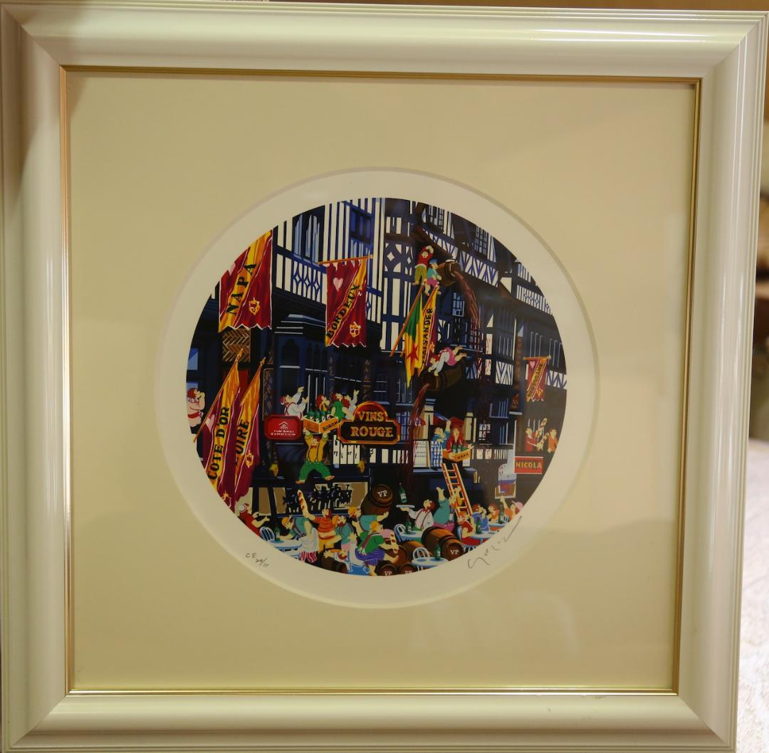 S　ヒロ・ヤマガタ 『日常シリーズ　ワインショップ』 シルクスクリーン