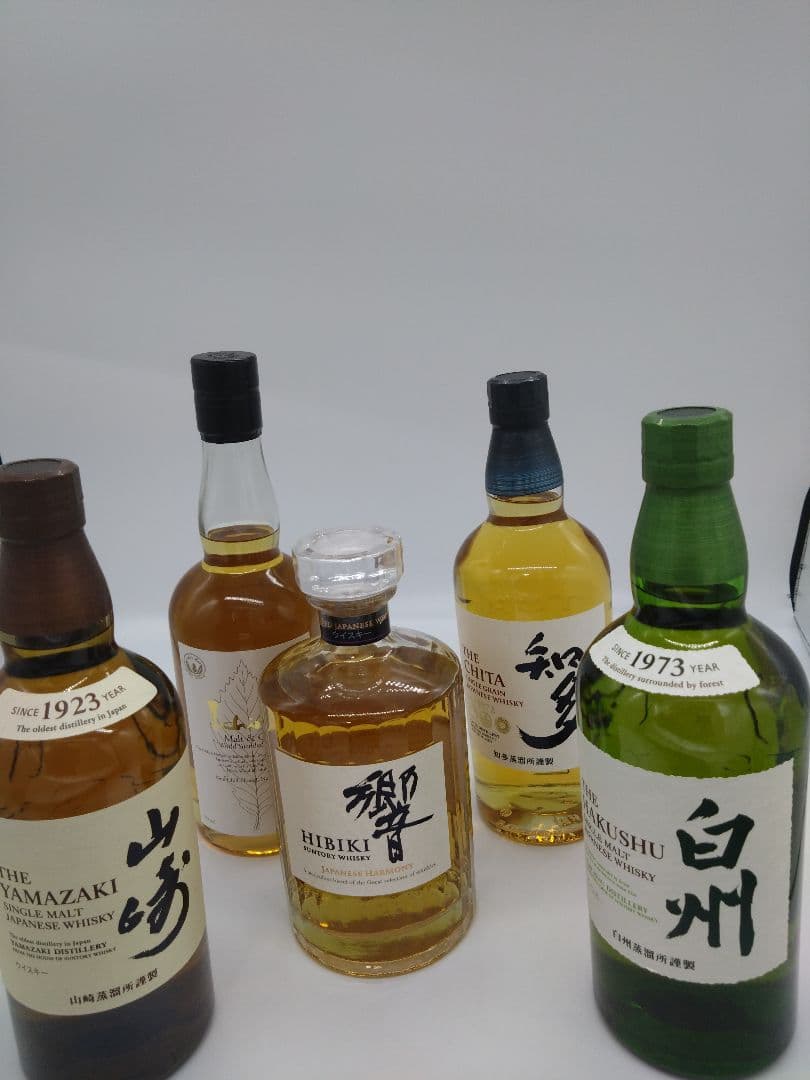 ウイスキー5本セット 山崎 白州 響 知多 イチローズモルト＆グレン