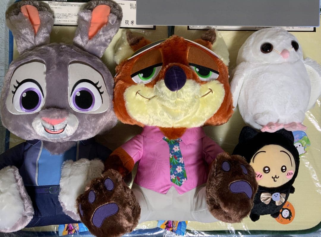 ディズニー　ズートピア2　ニック　ジュディ　ちいかわ　うさぎ　梟　ぬいぐるみ4点