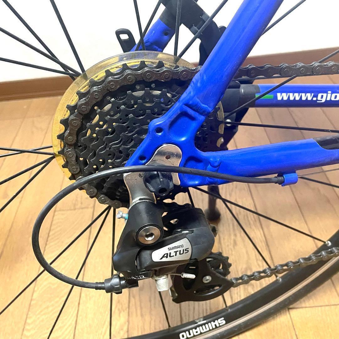 【引き取り限定】GIOS MISTRAL クロスバイク 青　室内保管　付属品多数