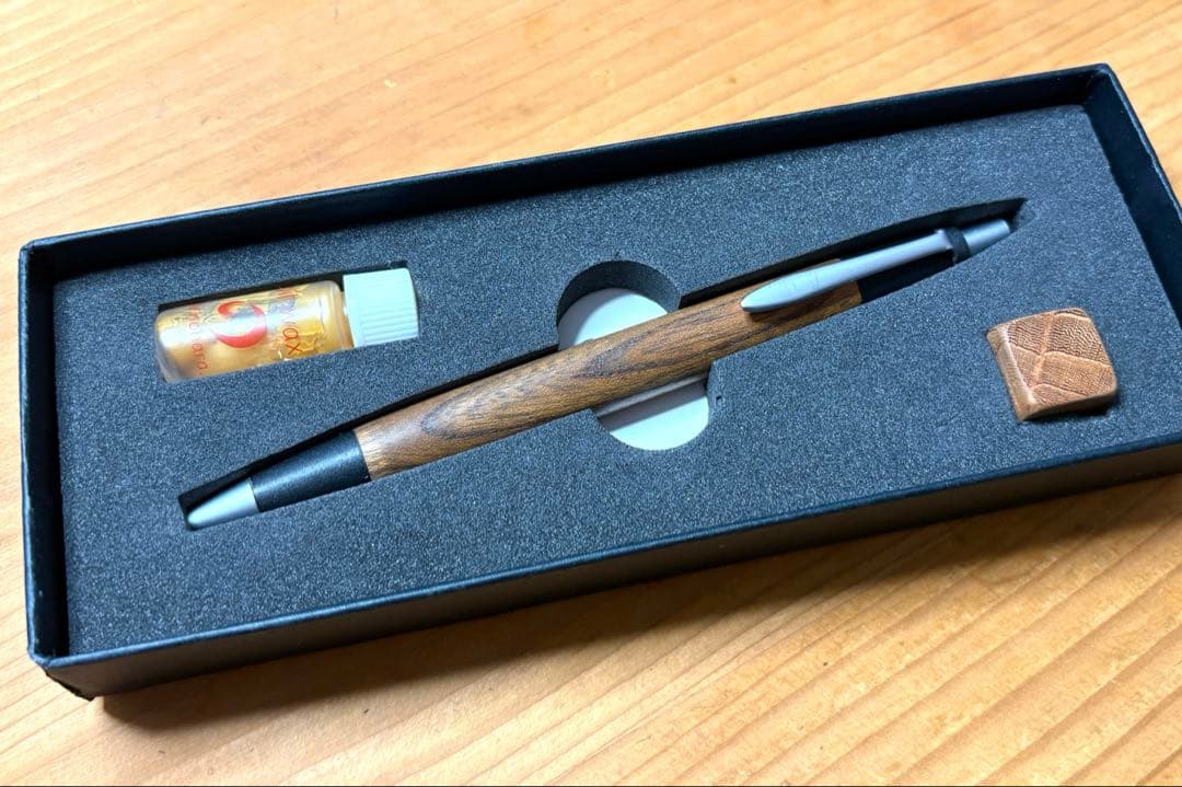 ち*こ様 野原工芸　欅 シャーペン　旧型　シルバー