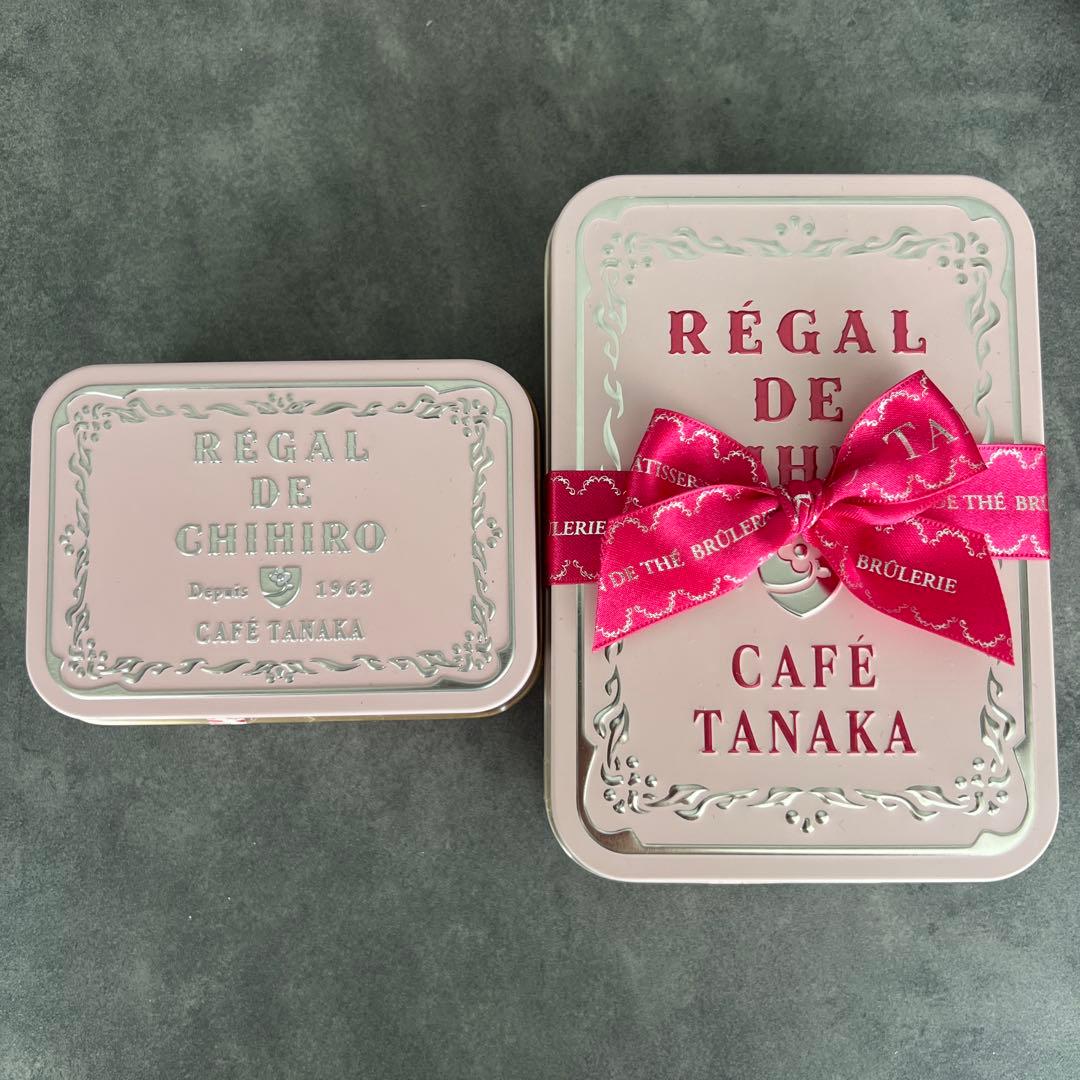 カフェタナカ　ビジュードショコラテヴェルジェクッキー缶　レガルドチヒロ