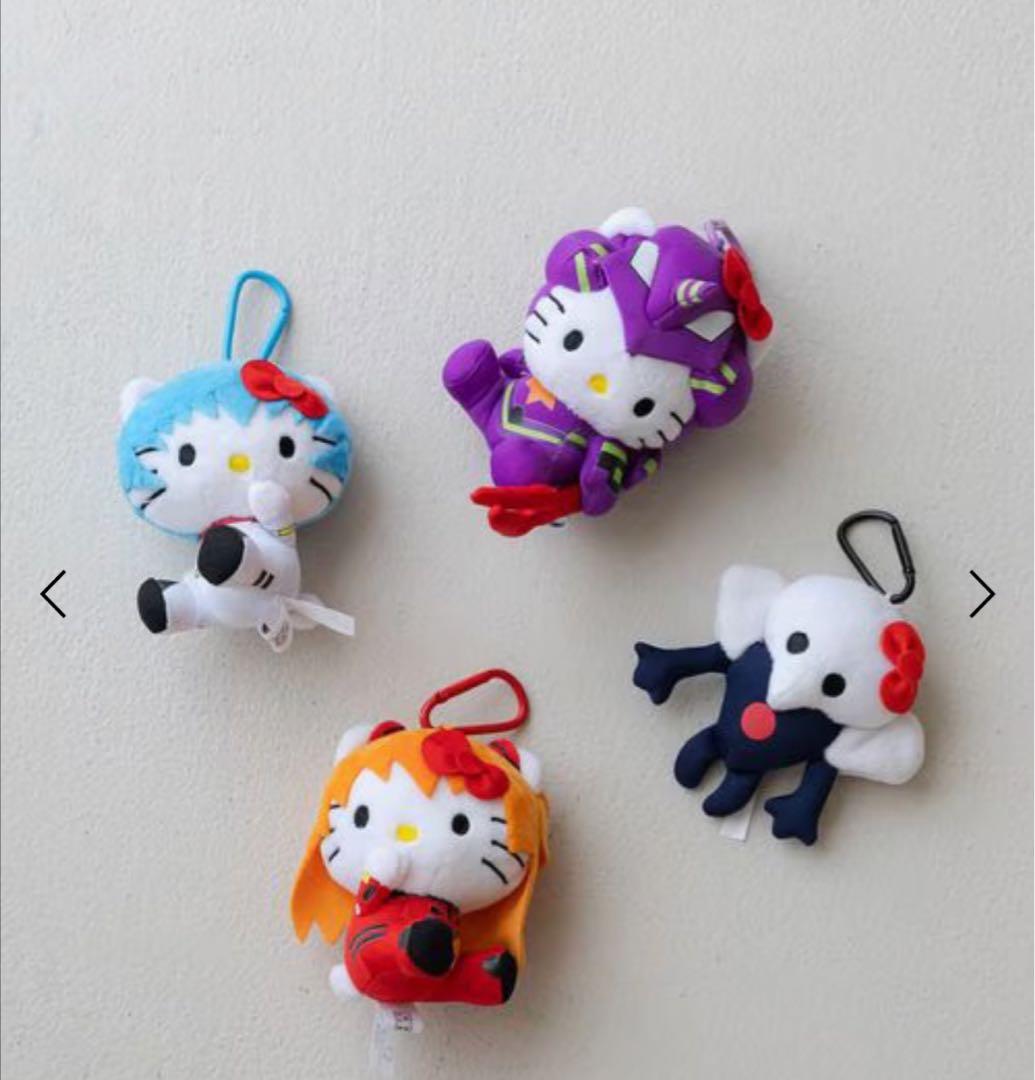 【EVA x HELLO KITTY】トイキーホルダ　ぬいぐるみ　4体セット