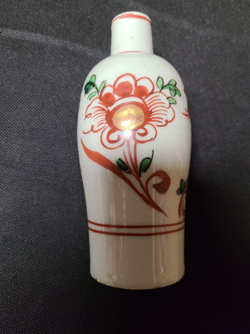 九谷焼須田菁華造呉須赤絵 花鳥文徳利1点