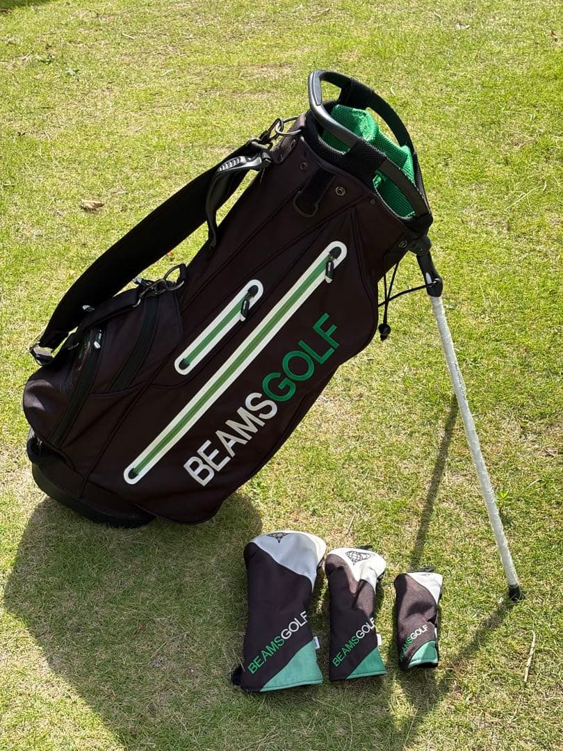 BEAMS GOLF スタンドバッグ ブラック/グリーン