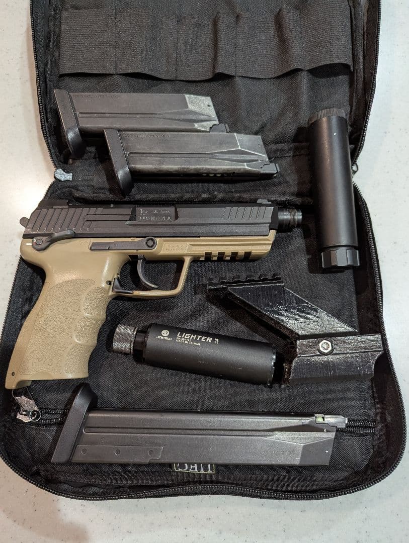 中古　東京マルイ HK45 タクティカル マガジン3本 トレーサー