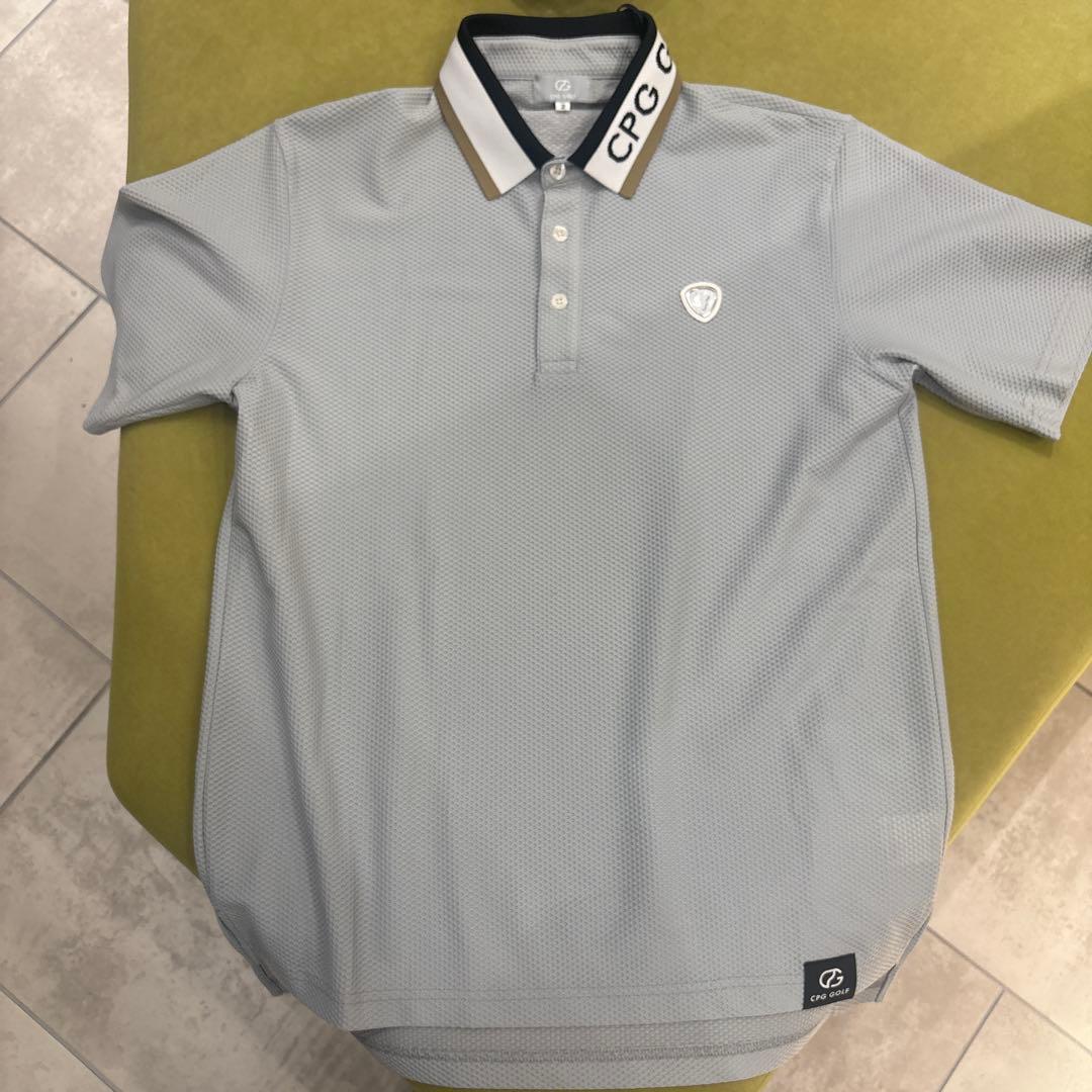 CPG GOLF グレー メッシュゴルフシャツ M