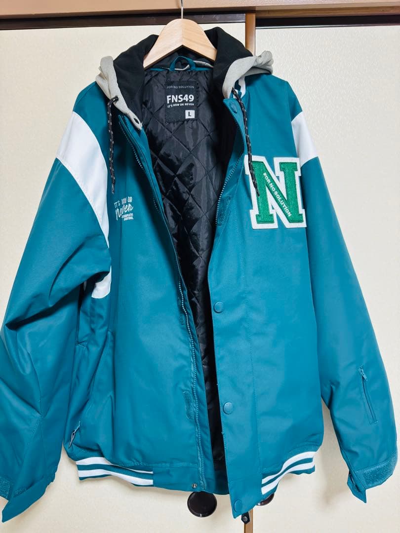 FNS49 フード付きジャケット L ティール