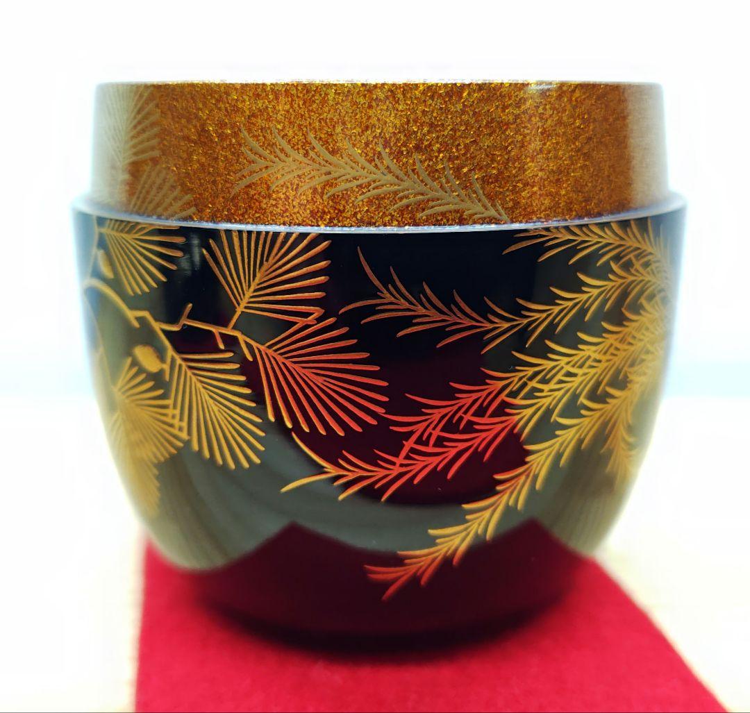 送料込【逢絢亭】茶道具 大棗 山中塗 内梨地 松に柳蒔絵 木製 岡澤起幸 共箱