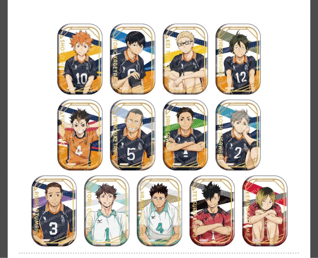 ハイキュー!!スクエア缶バッジ(クールダウン) +スクエア缶バッジ(おすわり)