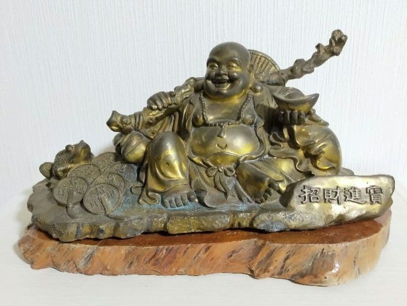 ✨セール✨アンティーク銅製仏像　開運商売繁盛の神様七福神　布袋尊様の座像