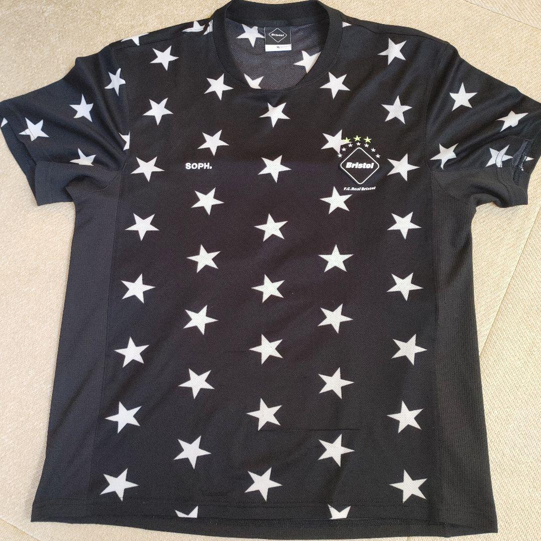 FCRB　ゲームシャツ　ブラック　XL 　星柄