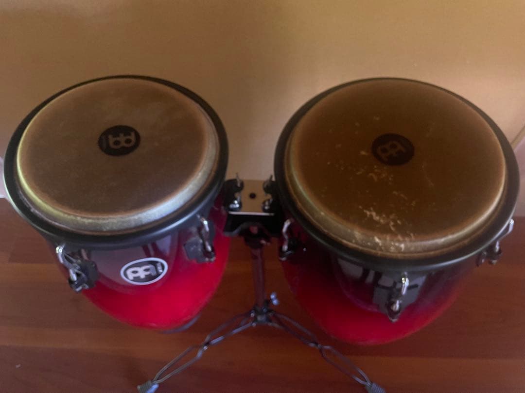 【ほぼ新品】Meinlコンガセット11/12インチ スタンド&Perlマラカス付