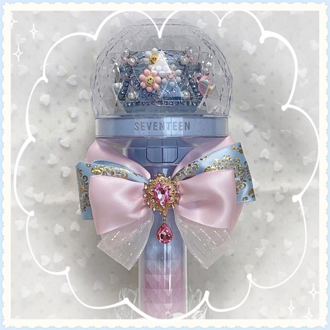 【装着イメージ】セブチ クラウン ティアラ ペンライト デコ カラット棒