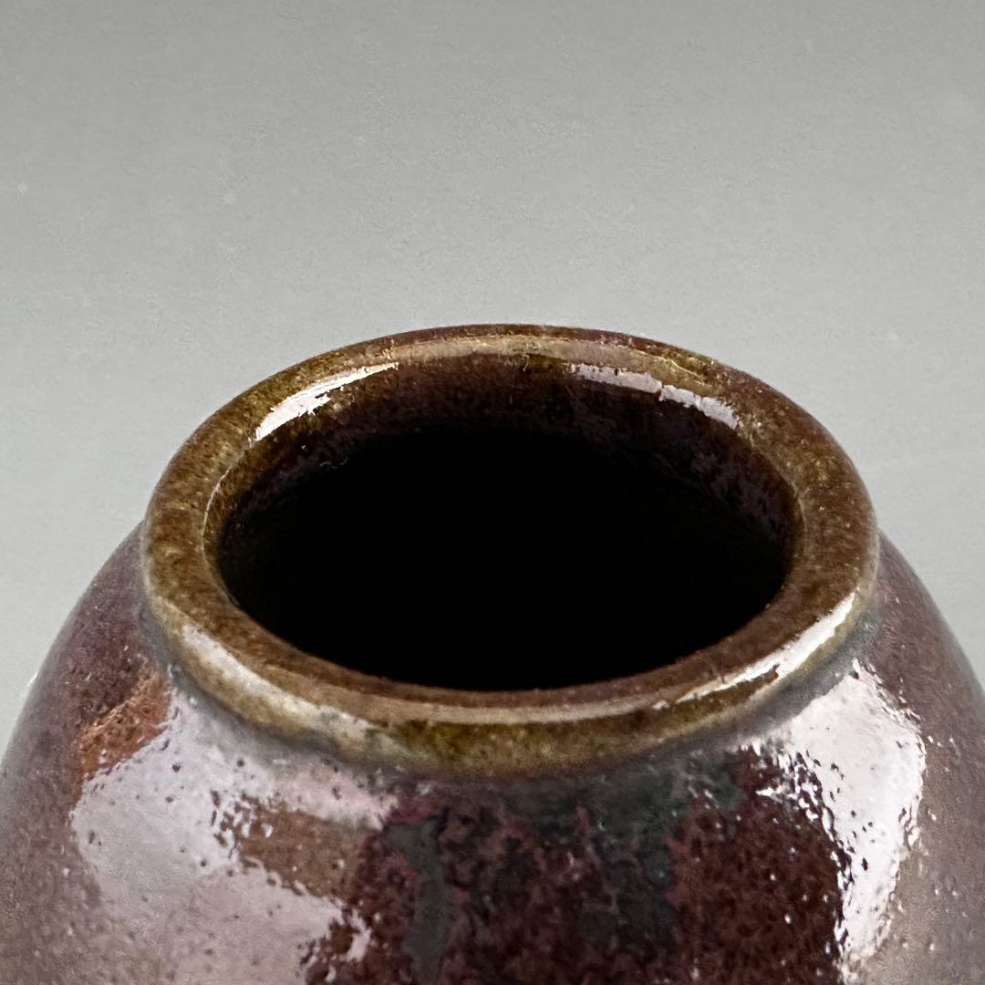 茶道具　茄子茶入　濃茶器　廣州窯　趙小守　共箱　茶会　唐物　稽古　点前