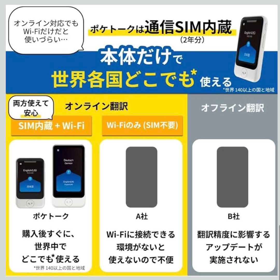 【新品 未開封】 POCKETALK S ゴールド 翻訳機