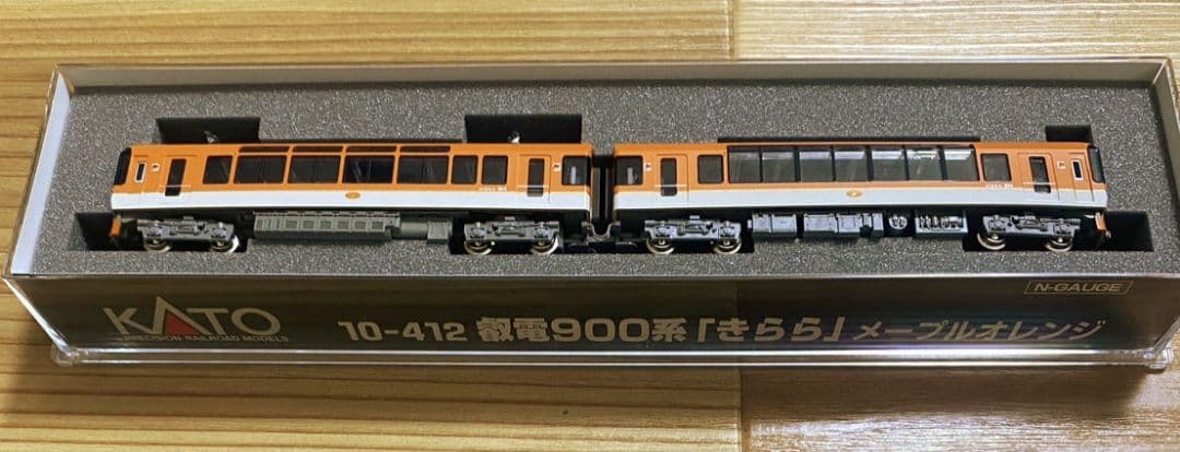 カトー 10-412 叡山電鉄900系「きらら」メープルオレンジ ※室内灯付