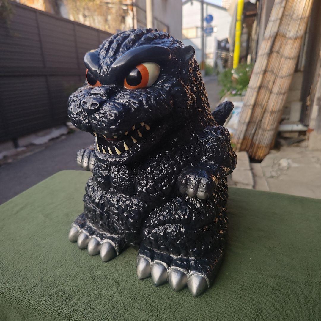 1994年　当時物　ユタカ　ゴジラ　GODZILLA　特大　ソフビ　ビッグ貯金箱