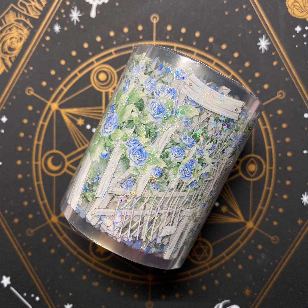 【R】海外　10m巻貝殻光/PETマスキングテープ　お花系/背景系/古風系/植物