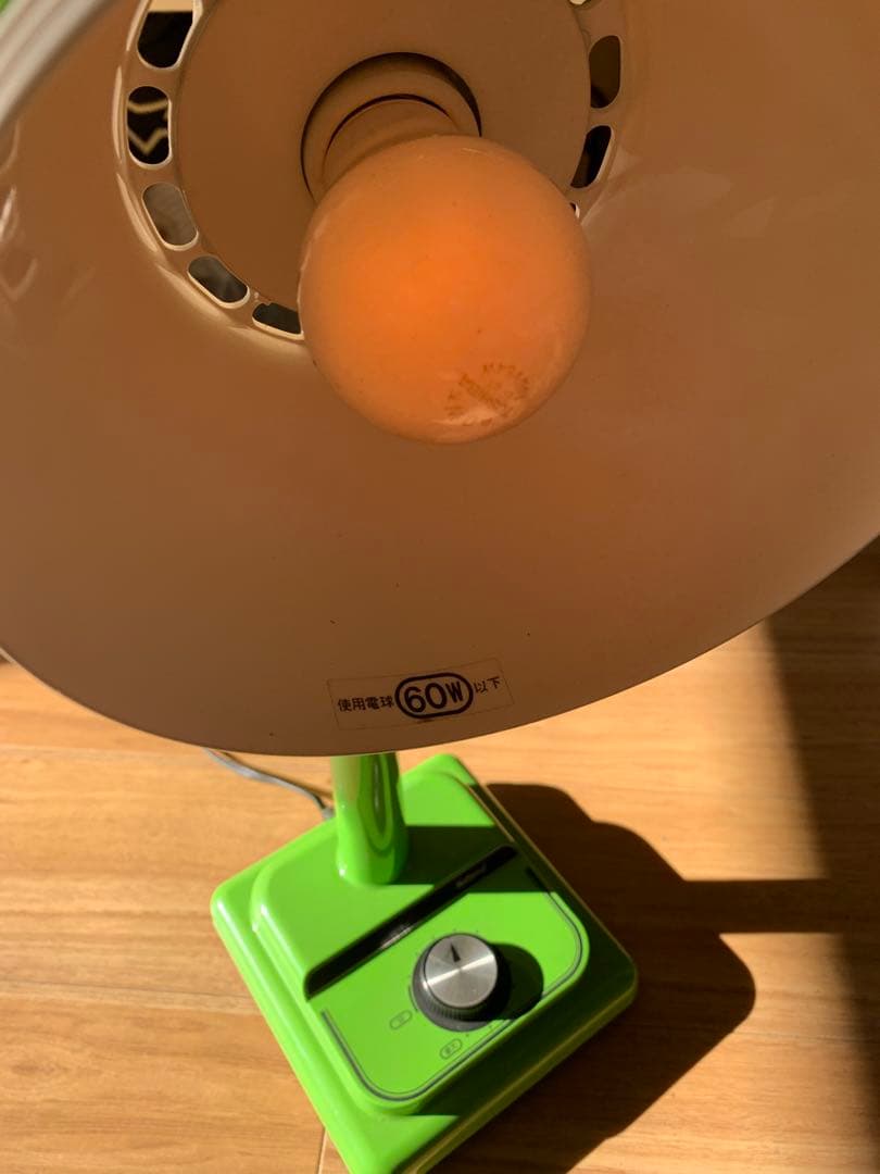 ナショナル　昭和レトロ　当時物　電気スタンド　デスクライト　グリーン　調光付