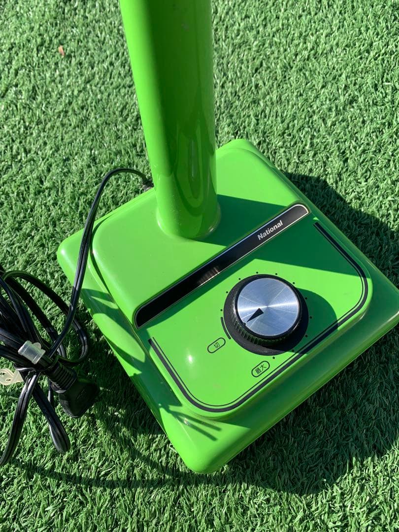 ナショナル　昭和レトロ　当時物　電気スタンド　デスクライト　グリーン　調光付