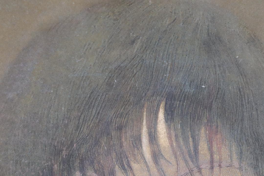 真作保証 堀泰明 「童暦」 日本画10号 共シール タトウ箱付 日展人気作家