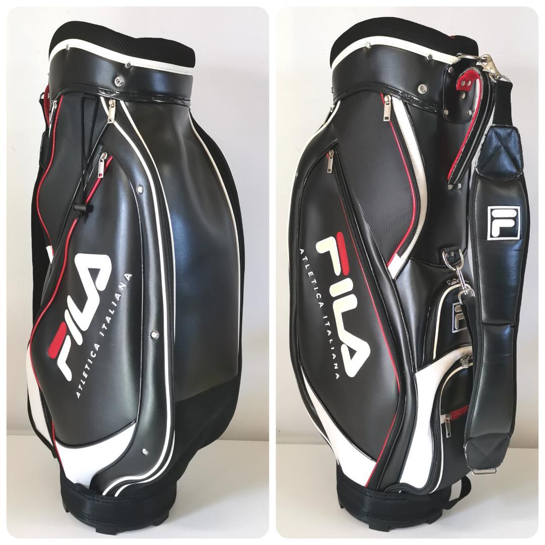 FILA フィラ キャディバッグ ゴルフバッグ ブラック 男女兼用