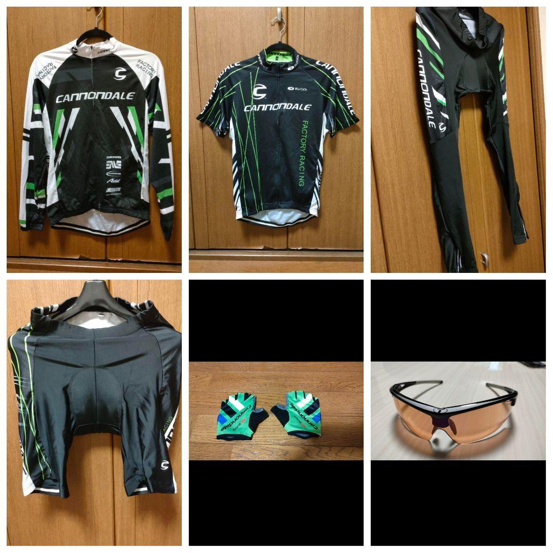 Cannondale 長袖半袖Mサイズ パンツ長短Mサイズグローブ サングラス