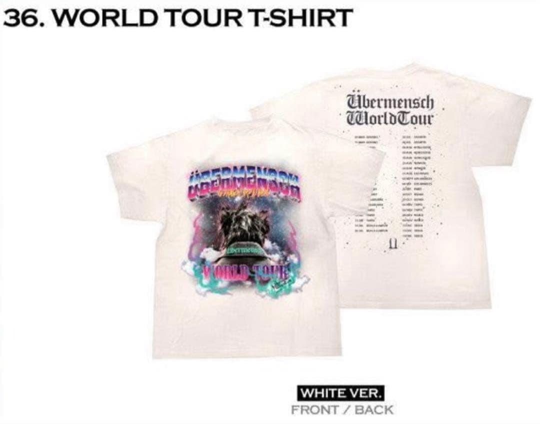 レア【公式】G-DRAGON ÜbermenschソウルENCORE Tシャツ白