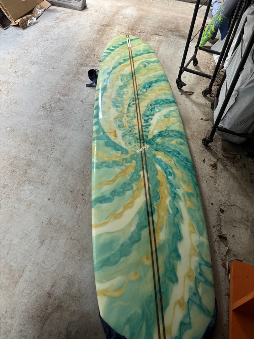 Creme ロングボード 青クリームマーブル