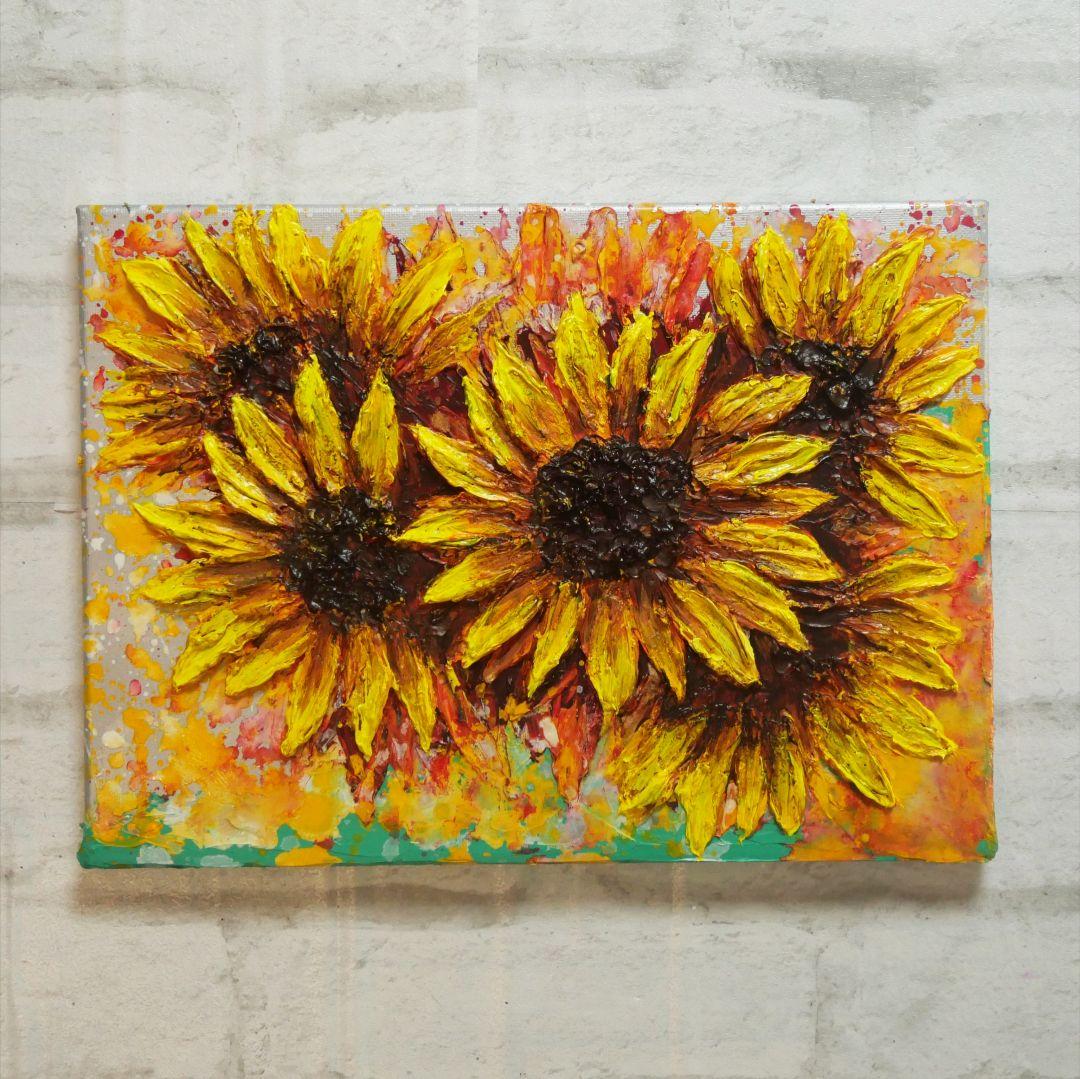 油絵 油彩 油彩画 絵 絵画【真夏の花】