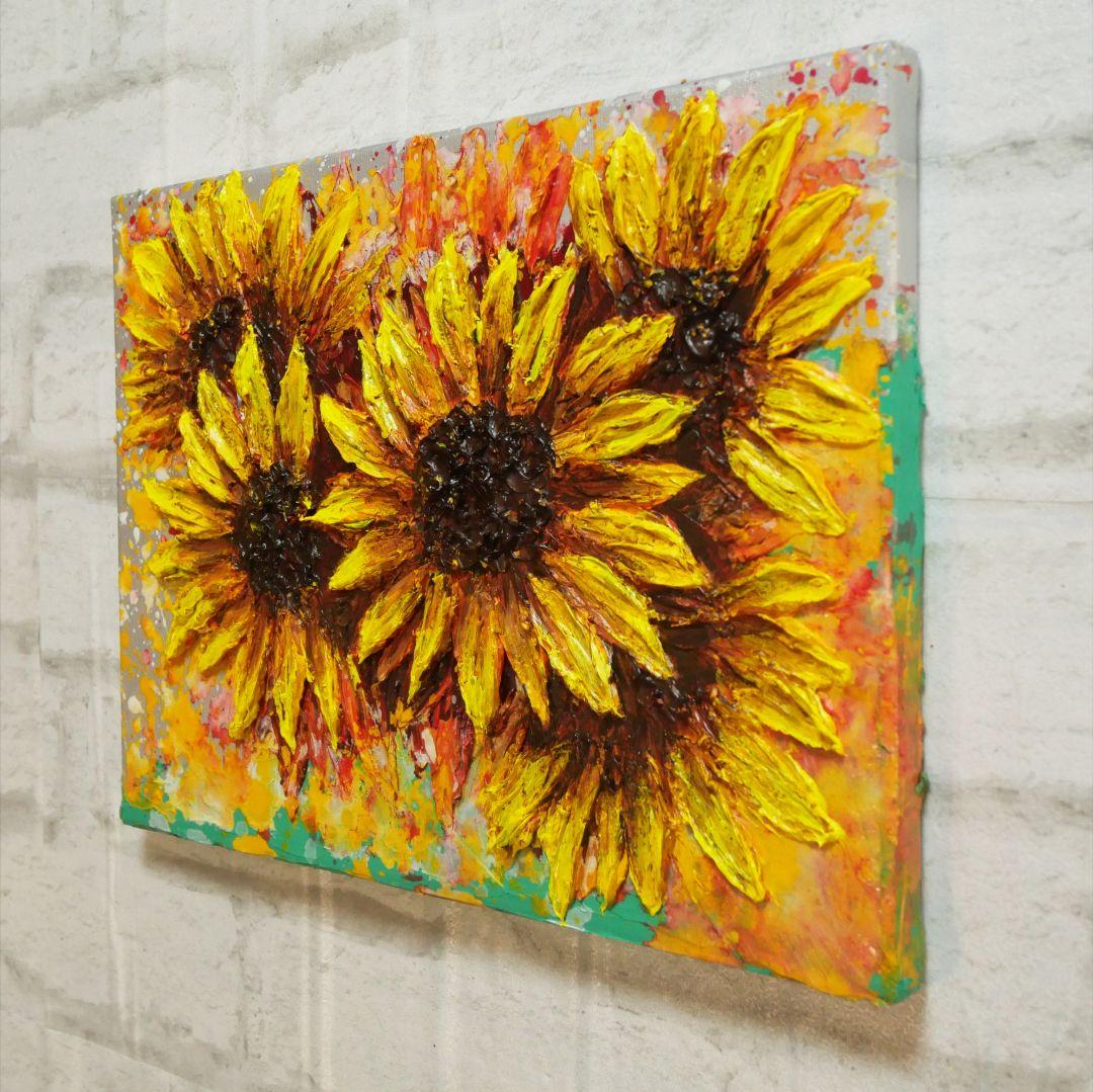 油絵 油彩 油彩画 絵 絵画【真夏の花】