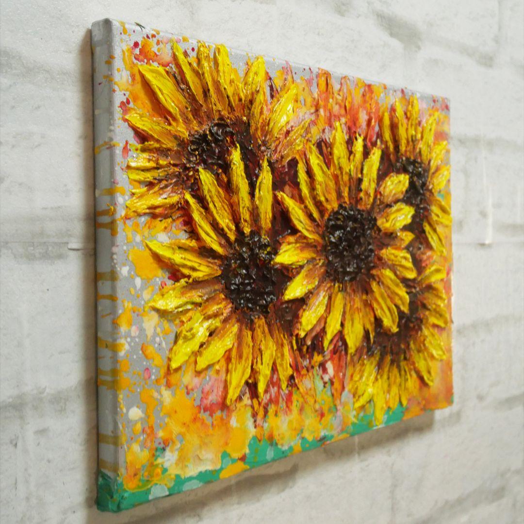 油絵 油彩 油彩画 絵 絵画【真夏の花】